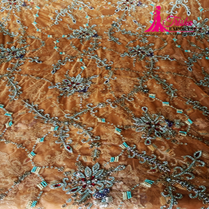 ผ้าตาข่ายปักลูกปัดสุดหรูสำหรับงานกิจกรรมพรมแดงเทคนิคการทอประเภทสินค้า - Product Image 1