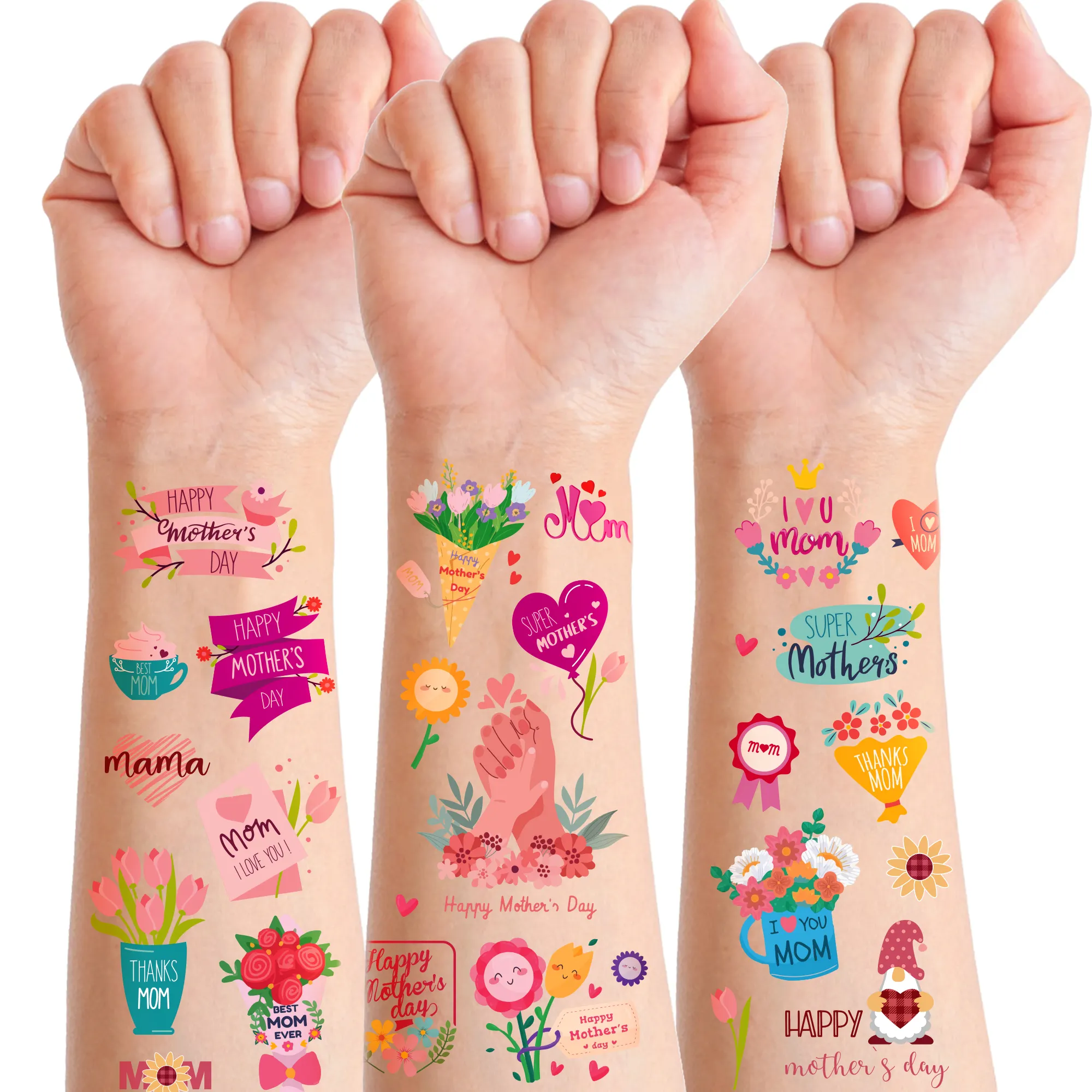 Uu015 Happy Mother 'S Day Face Body Arm Tatoeages Stickers Tijdelijke Tattoo Stickers Voor Vrouwen Verjaardagsfeestje Decoratie
