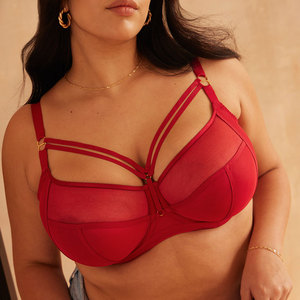 Soutiens-gorge grande taille pour femmes, sexy, à couvrance totale, avec armatures, en maille, pour poitrines généreuses - Product Image 2
