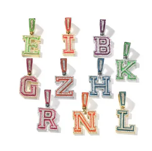 Hip Hop Trend Personalized Splicing Letter Necklace Creative Letter Men's Pendant