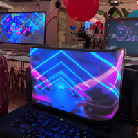Cabina de DJ de 90 grados en forma de U Pantalla LED P2.5 P3 P4 Soporte de exhibición LED de ángulo recto para club nocturno