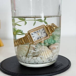 <span class=keywords><strong>Montre</strong></span> pour <span class=keywords><strong>femme</strong></span> Scottie 9889 vintage rectangulaire de luxe, pierres précieuses scintillantes, fond en nacre, <span class=keywords><strong>montre</strong></span> à quartz <span class=keywords><strong>classique</strong></span> haut de gamme - Product Image 2