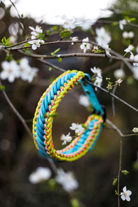 Luxus Custom Logo Geflochtenes Paracord Hunde halsband mit verstellbarem Leder adapter Hunde halsband - Product Image 5