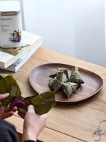 Plats ronds en bois d'acacia Assiette ovale en bois Vente en gros Bon prix Maison Cuisine Salon Décor Unique Plat en bois moderne nordique