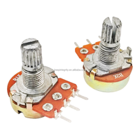 WH148 Type Potentiomètre Unique B1K Potentiomètre Ohm-B1M Ohm Potentiomètre Multi Spécification Poignée Longueur 15mm