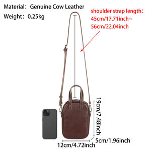 AndoBag Genuine Leather <b>Vintage</b> Crossbody Shoulder Bag Casual Mini Handbag for Daily Use, <b>Phone</b> & Essentials 3212 - Product Image 2