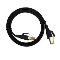 Kabel Patch Ethernet CAT8 Flat Terproteksi CE Rohs REACH 40Gbps untuk Gaming PC Server Data Center Pesanan Kecil