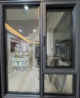 Ventanas Abatibles de Aluminio Personalizadas, Marco de Ventana de Aluminio Abatible y Giratorio para Casa, Villa, Apartamento con Doble Vidrio