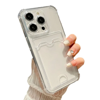 Étui Portefeuille Souple Tendance pour iPhone 17 16 15 14 13 12 11 Pro X XR Max 7 8 Plus 16e 17 Air – Coque Transparente Antichoc
