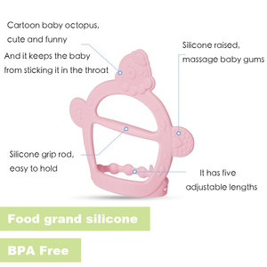 Jouets <span class=keywords><strong>de</strong></span> <span class=keywords><strong>dentition</strong></span> unisexes pour bébés, en silicone souple <span class=keywords><strong>de</strong></span> qualité alimentaire, anti-chute, sans BPA - Product Image 6