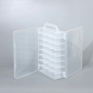 Transparent PP <b>Storage</b> <b>Box</b> 46 Compartment Organizer Case Square Portable Holder for Nail Polish Car Essentials - Product Image 3