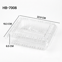 Conteneur à salade transparent en PET anti-buée avec couvercle à charnière, boîte à clapet pour fruits, sushis, aliments froids, emballage 8oz 12oz 16oz 24oz