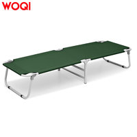Lit d'extérieur portable WOQI en tissu Oxford pour adultes - Lit de camping pliable couleur personnalisable avec housse amovible pour le déjeuner au bureau
