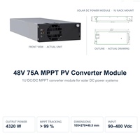 Module convertisseur DC-DC MPPT 48V 80A à entrée unique 4320W 1U pour montage en rack pour système d'énergie solaire