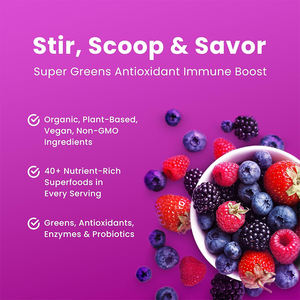 OEM <span class=keywords><strong>Organic</strong></span> <span class=keywords><strong>Super</strong></span> Greens Boisson en poudre Complément alimentaire avec probiotiques et fibres enzymes Complément alimentaire en fibres - Product Image 3