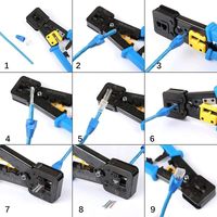 Multifunktion werkzeuge 8P 6P Crimp zange für modularen Stecker-RJ45 RJ11 Pass Through Connectors Wire Striper