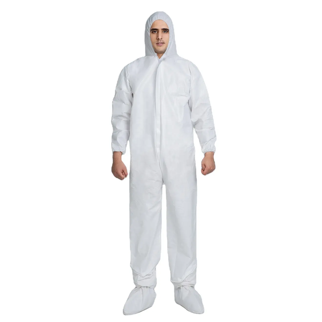 Oil-Water Resistant Coverall Protective Suit Hooded Safety Clothing Coveralls for Workwear Farm Sanding Painting