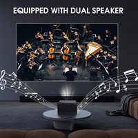 Projecteur de plafond 4K, projecteur intelligent de cinéma 4K Android avec haut-parleurs, 500 ANSI, meilleure qualité d'image, téléchargement d'applications, Data Show Beamer
