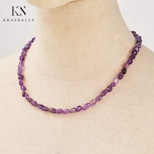 สร้อ<span class=keywords><strong>ย</strong></span>คอหิ<span class=keywords><strong>น</strong></span>ธรรมชาติคุณภาพสูงขา<span class=keywords><strong>ย</strong></span>ส่ง ประดับด้วยอเมทิสต์, อาเกต และมาลาไคต์ พร้อมทองแดง สำหรับผู้หญิงและผู้ชาย - Product Image 6