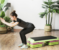 Plataforma de gimnasio de 3 niveles, Stepper ajustable para Cardio, escalera