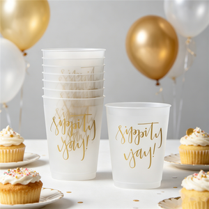 Copas Frost Personalizadas Tazas de Fiesta Acabado Esmerilado de Tacto Suave-<span class=keywords><strong>Feliz</strong></span> <span class=keywords><strong>Cumpleaños</strong></span>-8ct - Product Image 3