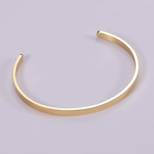 Wholesales Stainless Steel Jewelry Custom Men Women <strong>Silver</strong> 63mm Gold Plated Cuff <strong>Bracelet</strong> <strong>Bangles</strong> - Product Image 3