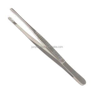 <span class=keywords><strong>Pinzas</strong></span> dentadas de tejido ruso, <span class=keywords><strong>pinzas</strong></span> de algodón de lactancia, acero inoxidable, quirúrgicas, dentales - Product Image 1