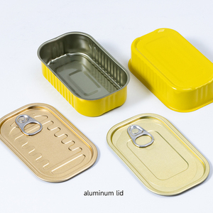 Kim Loại Bao Bì Nhà Sản Xuất Rỗng Nhôm Cấp Thực Phẩm Lon Thiếc 2-Mảnh 1/4 Câu Lạc Bộ Có Thể Hình Chữ Nhật 125G Câu Lạc Bộ Có Thể Cho Cá Sardine Cá - Product Image 2