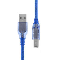 Câble d'imprimante USB 2.0 de haute qualité 24AWG, 1,5 m/3 m/10 m, connecteurs AM-BM, conducteur en cuivre PVC, câble adaptateur noir/bleu