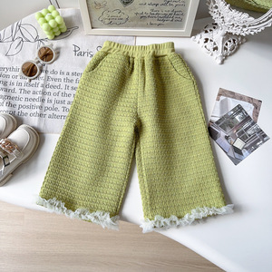 Ensemble deux pièces pour <span class=keywords><strong>bébé</strong></span> <span class=keywords><strong>fille</strong></span>, style princesse coréenne, printemps automne, nouveau, veste en maille occidentale, pantalon, fibre de polyester - Product Image 4