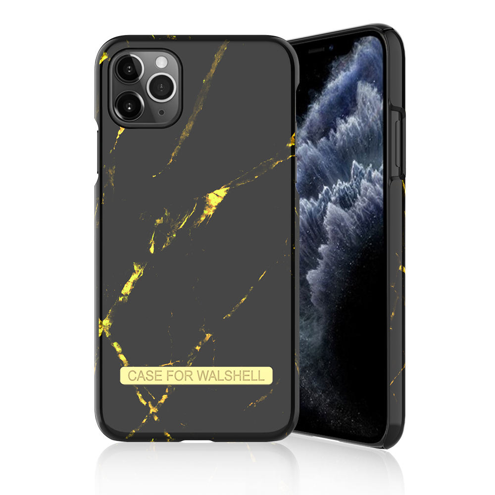 Black marble with metal