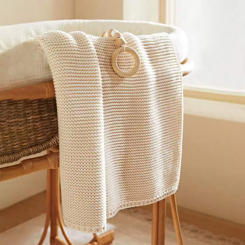 Eco Friendly Cotton Knitted Baby Blanket