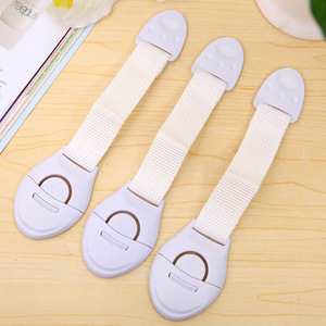 Fabric Safety Lock For Cabinet Doors Drawer Refrigerator Child Proofing Plastic Strap Lock With Adjustable Band - Product Image 1