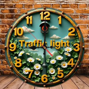 Round Wooden Wall <b>Clock</b> 25x25Cm Nordic <b>Silent</b> Non Ticking Bedroom Decor - Product Image 3