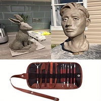 Kit d'outils de sculpture en argile transfrontalier 12 pièces, en bois rouge, double tête, pour poterie, gravure laser, DIY TY-12H