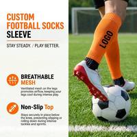 Chaussettes de sport tricotées personnalisées avec logo, pour jeunes, été, football, avec revers et corps en maille respirante, séchage rapide, absorbant la transpiration