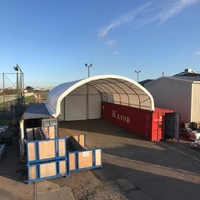 Techo de Carpa Contenedor de Estructura Simple CE de 26'x10' / 8x3m con PVC de 610g/m² para Montaje Interior o Exterior