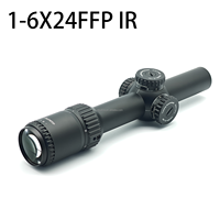 Lunette de visée optique de chasse OEM ODM 1-6X24FFP IR LPVO avec tube de 30 mm, éclairage rouge, en alliage d'aluminium, service de personnalisation, viseur télescopique