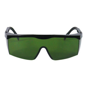 Gafas de seguridad para láser, montura negra, lentes verdes, protección UV, protección ocular antirradiación, protección contra la radiación de luz - Product Image 1