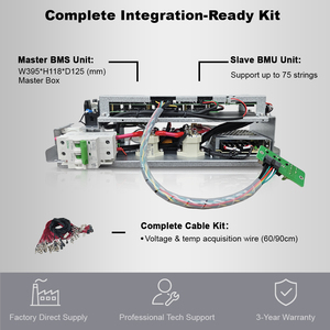 Solución de Relé GCE 75S 50A 240V, BMS de Alto Voltaje, Maestro-Esclavo, Todo en Uno, para Baterías de Iones de Litio LFP, NMC, LTO, BESS, UPS - Product Image 2