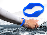 Gelang RFID/NFC Silikon Tipe Loop Tertutup Premium Frekuensi Ganda MWG06 - Tahan Air/Tahan Cuaca Mini Tag Ukuran Tetap Kustom