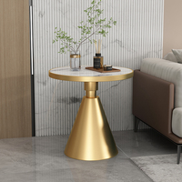 Leichter Luxus Moderner Einfacher Kleiner Couch tisch Skandi navis cher Stil Robuster Metalls chiefer marmor für den Heimgebrauch für Wohnzimmer ecke