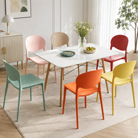 Chaise de salle à manger empilable en polypropylène, moderne, en plastique, pour cuisine, café, bistrot, restaurant, jardin, terrasse, vente en gros