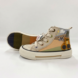 Vietnam Supplier <b>Kids</b> Vulcanized Sneakers Mesh Upper Suede Overlay Rubber Outsole Hook Loop Lightweight Casual <b>Shoes</b> OEM - Product Image 1
