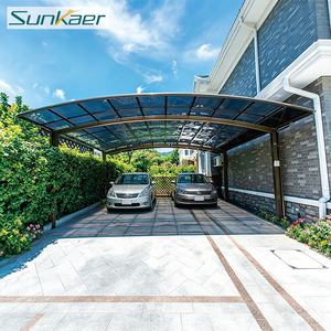 Abri de voiture en aluminium et polycarbonate SunkaerCheap : <span class=keywords><strong>Prix</strong></span> abordable, robuste et stable, protection solaire, auvent de voiture, <span class=keywords><strong>garage</strong></span> - Product Image 6