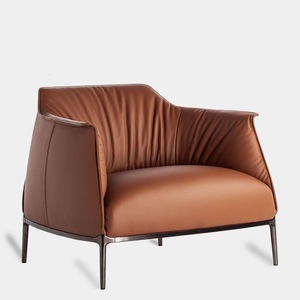 Poltrona in Pelle Trapuntata di Design Italiano Stile Mid-Century Moderno per Hotel, Casa, Ufficio, <span class=keywords><strong>Soggiorno</strong></span> e Balcone - Product Image 6