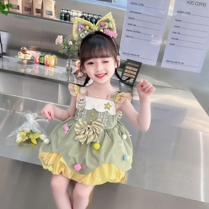 Summer Wholesale Vintage Baby Girls Spanish <strong>Dresses</strong> Vintage Princess Lace <strong>Kids</strong> Clothing Children Clothes 121132 - Product Image 5