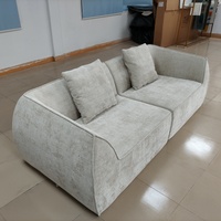 Precio al por mayor moderno moldeador de tela de 3 plazas sofá cama de esquina en forma de L comprimido para sala de estar y uso en hoteles