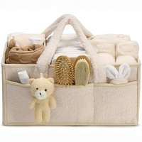 Grand Sac à Langer en Peluche Teddy Multifonctionnel Doux, Sac de Maternité de Voyage pour Mamans, Enfants et Bébé, Organisateur de Couches