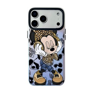 Coque de téléphone mignonne motif léopard Mickey dessin animé laser IMD pour iPhone SE3 XS XR 11 12 13 17air, impression personnalisée OEM - Product Image 6